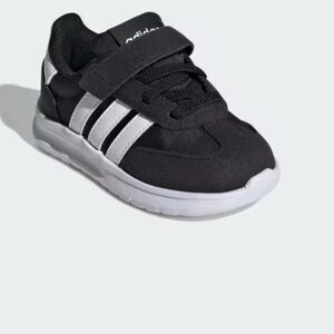 Adidas Kids Black and White Athletic Shoes